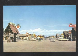 WEST YELLOWSTONE MONTANA TEXACO GAS STATION OLD CARS VINTAGE POSTCARD