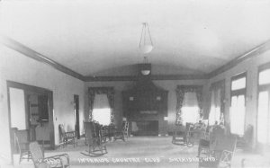 RPPC Country Club Interior, Sheridan, Wyoming ca 1910s Photo Vintage Postcard