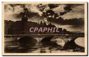 Old Postcard Paris Conciergerie and bridge changes