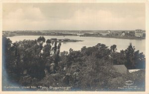 Sweden Karlskrona Utsikt fran Tyska Bryggareberget RPPC  06.53