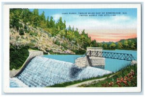 c1940 Lake Purdy Twelve Water Supply Birmingham Alabama Vintage Antique Postcard
