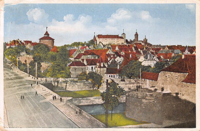 Germany 1943 Nuernberg Hallertor Gate vintage postcard