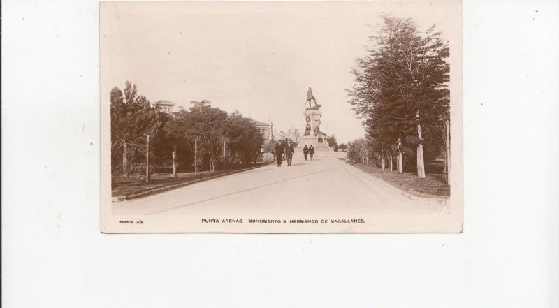 B79936 punta arenas chile monumento a hermando de magallanes   front/back image