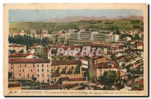 Old Postcard Draguignan Panoramic view to the College Girls