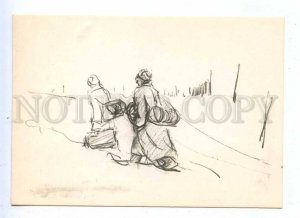 195083 WWII Front-line sketches pull Us by EVSTIGNEEV 