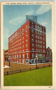 M-8676 General Shelby Hotel Bristol Virginia-Tennessee