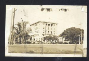 RPPC HONOLULU HAWAII TERRITORY OFFICE VINTAGE REAL PHOTO POSTCARD