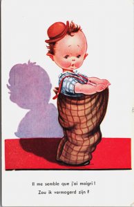Would I have lost weight? Comic Boy Vintage Postcard C130