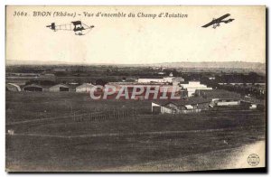 Old Postcard View of Bron & # 39ensemble the field & # 39aviation Jet