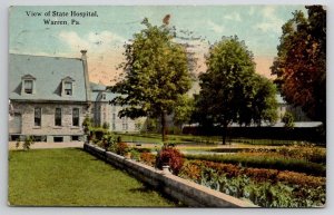 Warren PA View Of State Hospital Pennsylvania Postcard X28