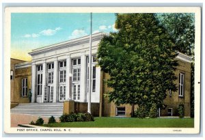 c1930's Post Office Chapel Hill North Carolina NC Vintage Unposted Postcard