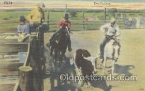 Two To One Western Cowboy 1945 postal used 1945