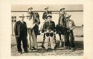 IA, Cedar Rapids, Iowa, RPPC, Sheriff Tom Owen & His Cowboys, WMT Radio Station