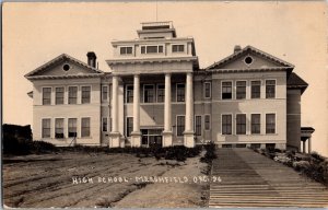 Vintage Postcard RPPC Real Photo High School Marshfield, Oregon JX9