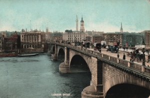 Vintage Postcard 1910's London Bridge England UK Pub. British Manufacturing