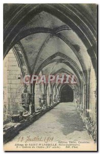 Postcard Abbey of Saint Wandrille Seine Inner Cloister Gallery