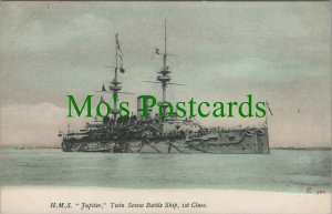 Military Postcard - Naval - H.M.S.Jupiter, Twin Screw Battle Ship RS28788