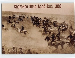 Postcard Cherokee Strip Land Run 1893