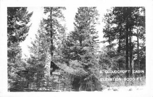 New Mexico 1950s Cloud Croft Cabin RPPC Photo Postcard roadside 21-12169