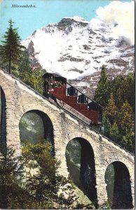 Switzerland Mürrenbahn Mürren Vintage Postcard 09.21 