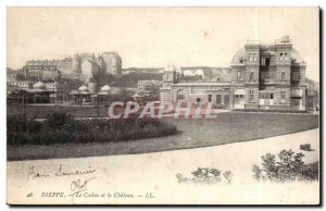 Old Postcard Dieppe casino and the castle