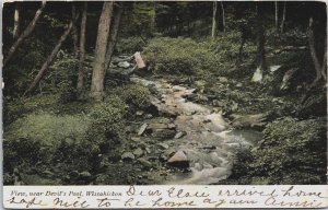 View Near Devil's Pool Wissahickon Pennsylvania Vintage Postcard C123