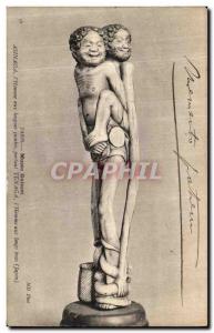 Old Postcard Paris Musee Guimet Asinaga Man leggy man with long arms Japan