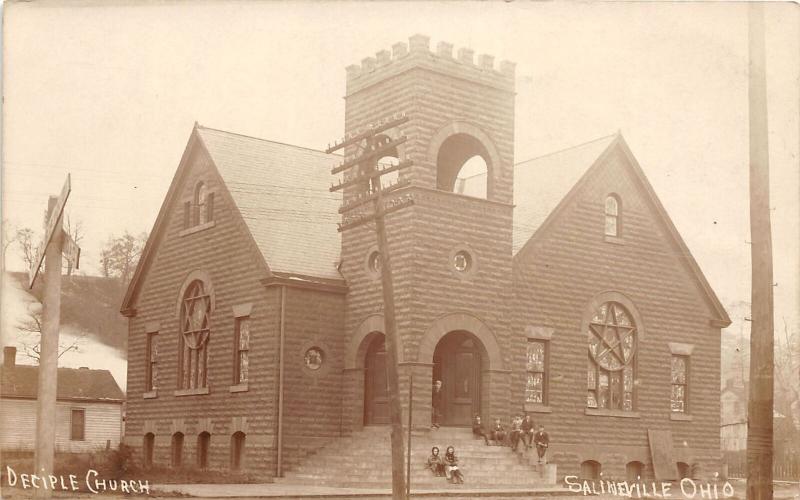 E92/ Salineville Ohio RPPC Postcard Columbiana 1911 Disciple Church 6