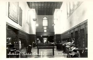 PASADENA CA, RPPC, Library, Interior RARE EKC Vintage Postcard LIB2424