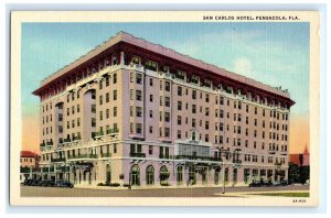 San Carlos Hotel Pensacola FL Florida Postcard (CG14)