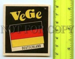 500265 GERMANY VEGE Vintage match label