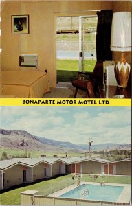 Bonaparte Motor Hotel Cache Creek BC British Columbia Pool Unused Postcard H38