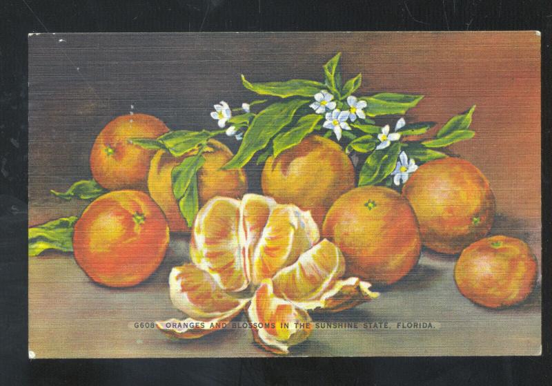 LARGO FLORIDA DEL WORTH FRUIT CO. VINTAGE ADVERTISING POSTCARD ORANGE ORANGES