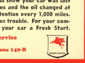 1930s Pegasus Mobil Gas Advertising Cooper's Friendly Service Sylvania OH 3 F168