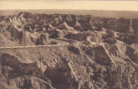 East Side Of Pinnacles The Badlands Nat Monument South Dakota Albertype