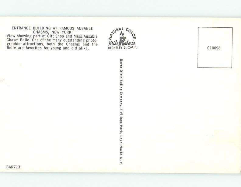 Unused Pre-1980 ENTRANCE BUILDING Adirondacks - Ausable Chasm New York NY hp0747