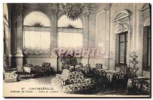 Old Postcard Interior Casino Reading Room Contrexeville