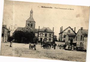 CPA BÉTHENIVILLE - Place Communale et Mairie (245515)