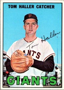 1967 Topps Baseball Card Tom Haller San Francisco Giants sk1928