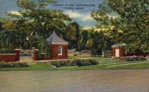 Gateway to Bok Amphitheatre in Camden, Maine