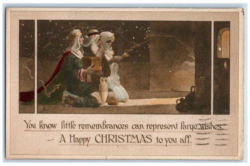 c1910's Christmas Religious Gibson Winnipeg Manitoba Canada Antique Postcard