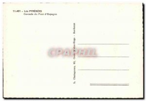 Modern Postcard The Pyrenees waterfall Bridge & # 39Espagne