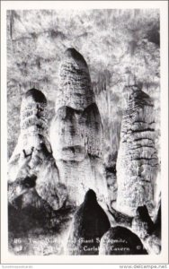 New Mexico Carlsbad Cavern Twin Dome and Giant Stalagmite Big Room Real Photo