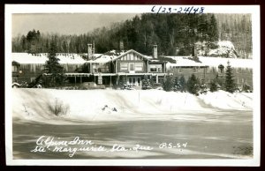 dc1581 - STE. MARGUERITE STA. Quebec 1940s Alpine Inn. Real Photo Postcard