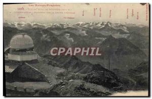 Old Postcard Astronomy Pic du Midi de Bigorre L & # 39Observatoire and views ...