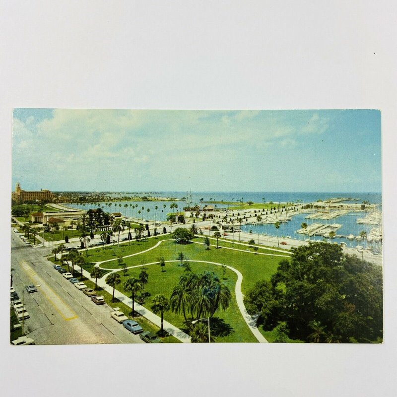 1960s - 1970s Pier St. Petersburg St Pete Florida Tampa Bay Boat Aerial Postcard