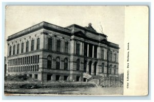 c1910's City Library Building Des Moines Iowa IA Posted Antique Postcard