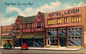 Linen Postcard Leigh Hotel in Cedar City, Utah