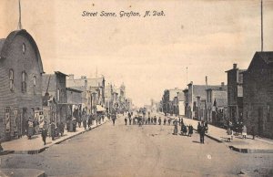 Grafton North Dakota street scene people businesses antique pc ZD549782