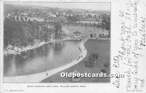 Boat Landing and Lake Willow Grove Park, Pennsylvania, PA, USA 1906 